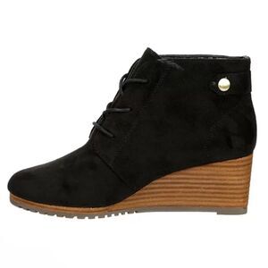 Dr. Scholl's Conquer Women's Black Wedge Bootie Sz 7